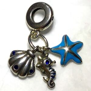 Ocean Shell Seahorse Starfish Charm Pandora Style